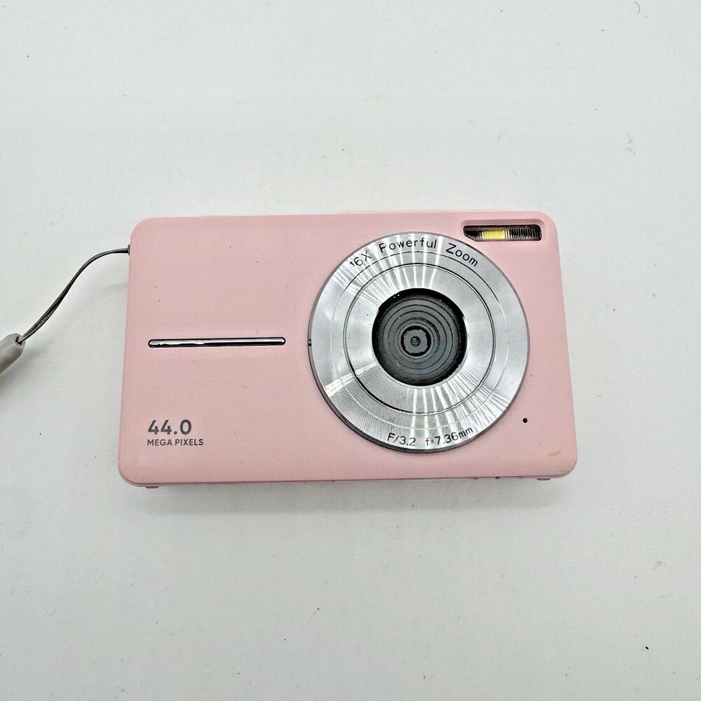44MP 1080P Baby Pink Digital Camera With 16x Digital Zoom With 32G TF Card